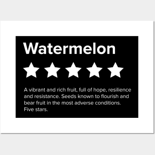 Watermelon Palestine 5 Star Review Posters and Art